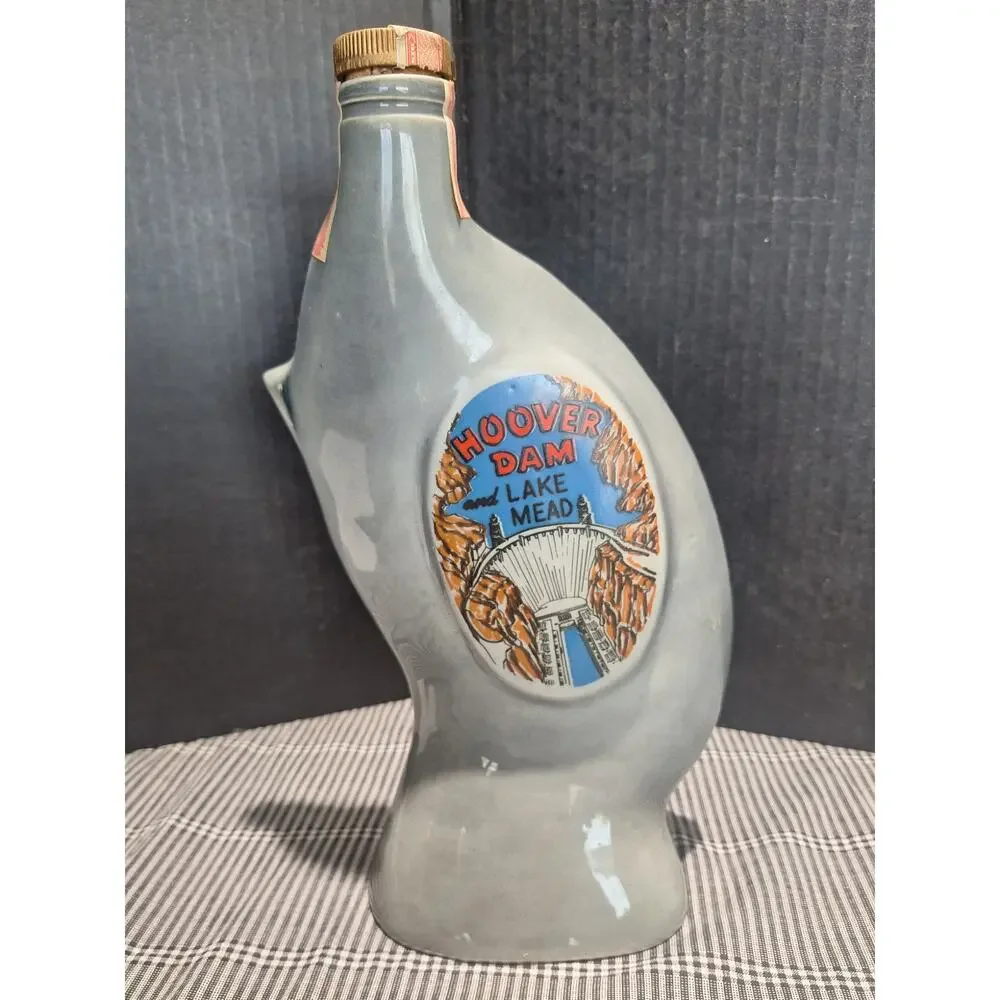 1968 Jim Beam Las Vegas Decanter Regal China No 129 Hoover Dam Empty Near Mint